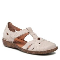 Sandały Josef Seibel. Brązowe sandały Josef Seibel, bez wzorów, bez obcasa, na płaskiej podeszwie, bez zapięcia. Za 334.99 zł.