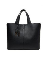 Elisabetta Franchi Torebka BS-57A-52E2 Czarny. Czarne shopper Elisabetta Franchi, bez wzorów, ze skóry, bez dodatków. Za 1,479.00 zł.