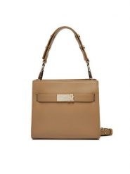 Tommy Hilfiger Torebka AW0AW16896 Beżowy. Brązowe torebki klasyczne TOMMY HILFIGER, bez wzorów, ze skóry, bez dodatków. Za 289.99 zł.