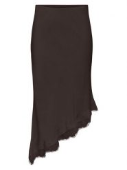 ONLY Spódnica midi Faraya 15380116 Brązowy ciemny Slim Fit. Brązowe spódnice Only, m, bez wzorów, z syntetyku, midi. Za 149.99 zł.