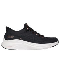 Sneakersy damscy Skechers Contour Foam golden hour. Czarne obuwie sportowe Skechers, z syntetyku, bez zapięcia. Za 369.99 zł.