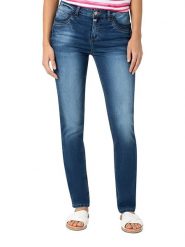 Timezone Dżinsy - Slim fit - w kolorze granatowym rozmiar: W33/L32. Niebieskie jeansy Timezone, l, z aplikacjami. Za 136.45 zł.