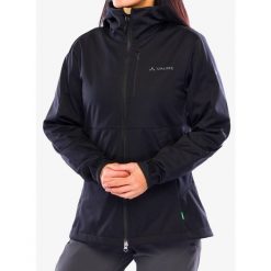 Kurtka softshell damska Vaude All Year Elope Softshell Jacket II. Czarne kurtki sportowe Vaude, bez wzorów, z softshellu, bez kaptura, trekkingowe. Za 540.69 zł.