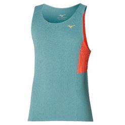 Damski tank top Mizuno Active Dryaeroflow Tank. Niebieskie topy Mizuno, bez wzorów, bez kołnierzyka, bez ramiączek. Za 204.50 zł.