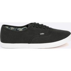 Vans - Tenisówki. Czarne trampki Vans, bez wzorów, z materiału, bez zapięcia. W wyprzedaży za 129.90 zł.