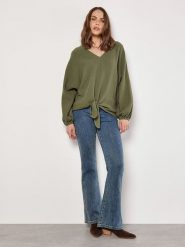 Apricot Bluzka w kolorze khaki rozmiar: L. Brązowe bluzki Apricot, l, bez wzorów, z bawełny, bez kołnierzyka, bez ramiączek. Za 70.41 zł.