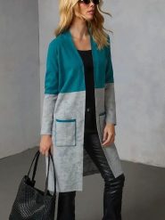 Milan Kiss Kardigan w kolorze szaro-turkusowym rozmiar: S. Szare kardigany Milan Kiss, s, bez wzorów. Za 165.99 zł.