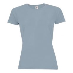 Koszulka Damska Sportowa Raglanowa. Niebieskie koszulki sportowe SOL'S, bez wzorów, bez ramiączek, trekkingowe. Za 45.99 zł.