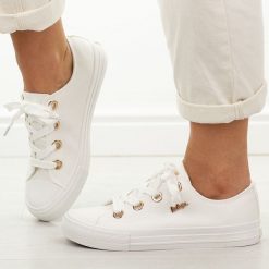 Białe trampki damskie Lee Cooper 4068. Białe trampki Lee Cooper, bez wzorów, z gumy, bez zapięcia. Za 159.00 zł.