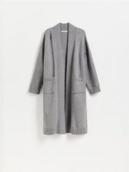 Kardigan z dodatkiem modalu - szary. Szare kardigany Reserved, l, bez wzorów, z dzianiny. Za 159.99 zł.