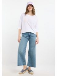 ELBSAND Koszulka "Imea" w kolorze białym rozmiar: XL. Białe bluzki ELBSAND, xl, bez wzorów, bez kołnierzyka, bez ramiączek. Za 82.99 zł.