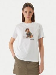 Barbour T-Shirt Marine LTS0716WH11 Biały Regular Fit. Białe t-shirty Barbour, bez wzorów, z bawełny, bez kołnierzyka, bez ramiączek. Za 169.99 zł.