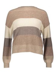 ONLY Sweter w kolorze jasnobrązowo-beżowym rozmiar: XL. Brązowe swetry Only, xl, bez wzorów, z bawełny, bez ramiączek. Za 83.45 zł.