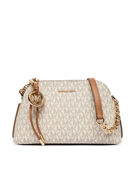 MICHAEL Michael Kors Torebka Freddie 32T6GX4C1B Kremowy. Białe listonoszki MICHAEL Michael Kors, bez wzorów, ze skóry, bez dodatków. Za 824.99 zł.