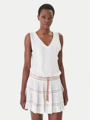 Banana Moon Sukienka letnia Martina Seastar MZG10 Biały Regular Fit. Białe sukienki Banana Moon, na lato, s, bez wzorów, z wiskozy, bez kołnierzyka, bez ramiączek. Za 409.99 zł.