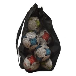 Torba na 12 do 15 piłek Sporti. Czarne torby na ramię SPORTIFRANCE, bez wzorów, z nylonu, sportowe, na ramię, bez dodatków. Za 121.50 zł.