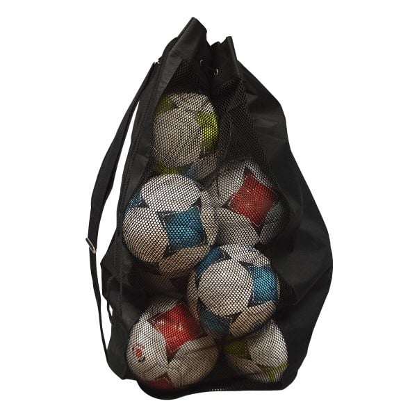Torba na 12 do 15 piłek Sporti. Czarne torby na ramię SPORTIFRANCE, bez wzorów, z nylonu, sportowe, na ramię, bez dodatków. Za 120.00 zł.