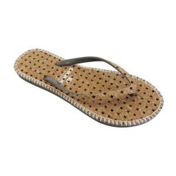 Espadryle Kobieta Brasileras Palec Szary antypoślizgowymi gumowymi podeszwami. Szare espadryle Brasileras, bez wzorów, z gumy, bez obcasa, bez zapięcia. Za 62.99 zł.