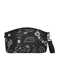 Kosmetyczka Roxy. Czarne kufry i kosmetyczki Roxy, bez wzorów, z materiału, bez dodatków. Za 49.99 zł.