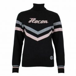 Damski sweter z golfem Peak Mountain Acioto. Czarne golfy Peak Mountain, s, bez wzorów, bez ramiączek. Za 288.00 zł.