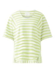 Oui Koszulka w kolorze jasnozielono-białym rozmiar: 34. Zielone bluzki Oui, bez wzorów, z bawełny, bez kołnierzyka, bez ramiączek. Za 165.99 zł.