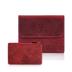 Zestaw skórzany portfel i etui na klucze PAOLO PERUZZI ZUP-64-RD czerwony. Czerwone portfele PAOLO PERUZZI, bez wzorów, ze skóry. Za 89.99 zł.