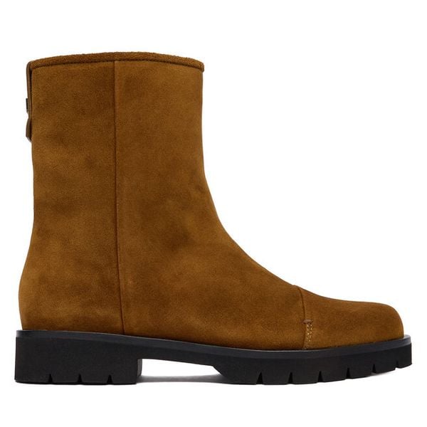 Botki HÖGL. Brązowe botki Högl, bez wzorów, bez obcasa, na płaskiej podeszwie, bez zapięcia. Za 609.99 zł.