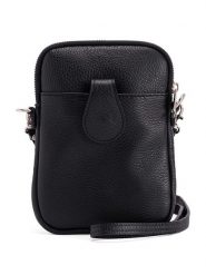 Mia Tomazzi Skórzana torebka "Paglia" w kolorze czarnym na telefon - 15 x 20 x 1 cm rozmiar: onesize. Czarne torby na ramię Mia Tomazzi, bez wzorów, z materiału, przez ramię, bez dodatków. Za 136.45 zł.