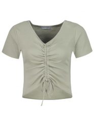 Stitch & Soul Koszulka w kolorze zielonym rozmiar: M. Zielone bluzki Stitch & Soul, m, bez wzorów, bez kołnierzyka, bez ramiączek. Za 61.89 zł.