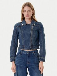 Morgan Kurtka jeansowa 252-GPERF Granatowy Regular Fit. Niebieskie kurtki Morgan, bez wzorów, z bawełny, bez kaptura. Za 379.99 zł.