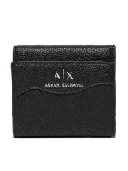 Armani Exchange Mały Portfel Damski 948530 CC783 00020 Czarny. Czarne portfele Armani Exchange, bez wzorów, ze skóry. Za 299.99 zł.