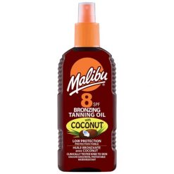 Malibu Olejek do opalania brązujący w sprayu SPF8 Ochrona przeciwsłoneczna 200 ml. Kremy do opalania Malibu. Za 54.99 zł.
