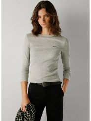 Pepe Jeans Koszulka "Betina" w kolorze jasnoszarym rozmiar: XS. Szare bluzki Pepe Jeans, xs, bez wzorów, z jeansu, bez kołnierzyka, bez ramiączek. Za 100.75 zł.