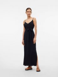 Vero Moda Sukienka w kolorze czarnym rozmiar: XS. Czarne sukienki Vero Moda, xs, bez wzorów, z tkaniny, bez kołnierzyka, bez ramiączek, maxi. Za 105.45 zł.
