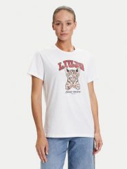 Liu Jo T-Shirt UF5271 JS923 Biały Regular Fit. Białe t-shirty Liu Jo, xl, bez wzorów, z bawełny, bez kołnierzyka, bez ramiączek. Za 319.99 zł.