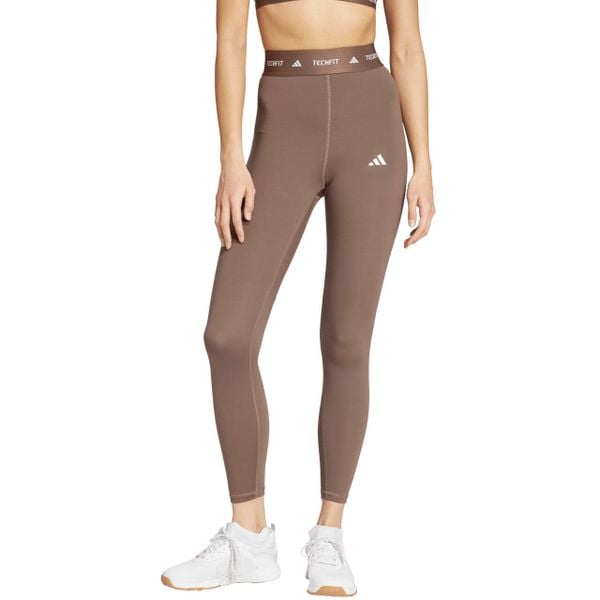 Legginsy damskie adidas Techfit 7/8, wysoki pas, Aeroready. Brązowe legginsy Adidas, l, bez wzorów, z elastanu, z podwyższonym stanem. Za 165.99 zł.