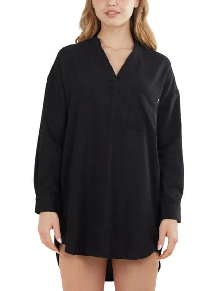 Koszula damska Fundango Athene Cover-Up długi rękaw. Czarne koszule FUNDANGO, s, bez wzorów, z bawełny, klasyczne, bez kołnierzyka, bez ramiączek. Za 299.00 zł.