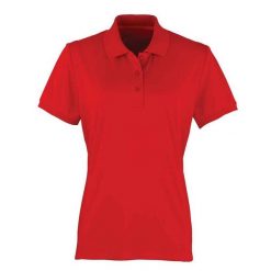 Damska Koszulka Polo Coolchecker. Czerwone koszulki polo PREMIER, xl, bez wzorów, bez kołnierzyka, bez ramiączek. Za 80.99 zł.