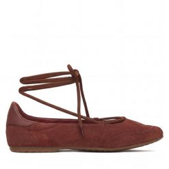 Baleriny Patrizia Pepe. Brązowe baleriny Patrizia Pepe, bez wzorów, bez obcasa. Za 919.99 zł.