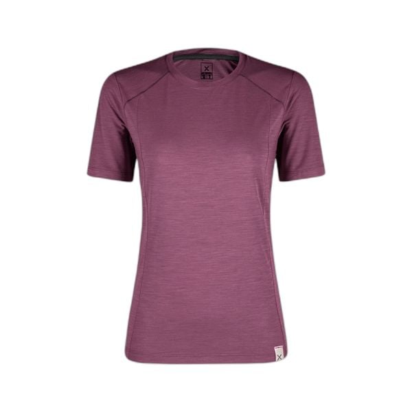 Koszulka damska Montura Merino Mix. Fioletowe bluzki MONTURA, bez wzorów, sportowe, bez kołnierzyka, bez ramiączek. W wyprzedaży za 255.50 zł.