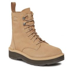 Botki Sorel. Brązowe botki Sorel, bez wzorów, bez obcasa, na płaskiej podeszwie, bez zapięcia. Za 819.99 zł.