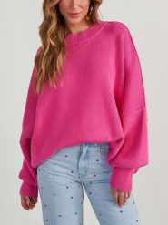 LA Angels Sweter w kolorze różowym rozmiar: XL. Różowe swetry LA Angels, xl, bez wzorów, z bawełny, bez ramiączek. Za 158.47 zł.