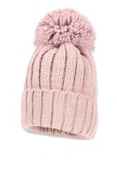 Czapka zimowa z pomponem. Brązowe czapki BROEL, bez wzorów, z nylonu. Za 89.90 zł.