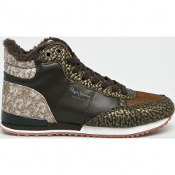 Pepe Jeans - Trampki Gable. Brązowe trampki Pepe Jeans, bez wzorów, z gumy, bez zapięcia. W wyprzedaży za 159.90 zł.