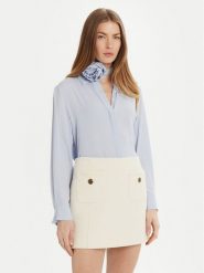 Marella Koszula Inaco 2513111161 Niebieski Regular Fit. Niebieskie koszule Marella, bez wzorów, z jedwabiu, biznesowe, bez kołnierzyka, bez ramiączek. Za 639.99 zł.