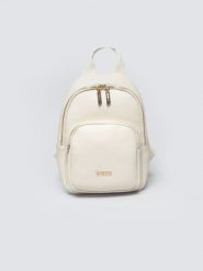 Plecak damski ze skóry ekologicznej kremowy Sanrini 103. Białe plecaki Big Star, bez wzorów, ze skóry ekologicznej. Za 199.99 zł.