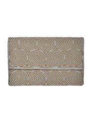 BLE Kopertówka w kolorze biało-beżowym - 24 x 15 x 3 cm rozmiar: onesize. Białe kopertówki BLE, bez wzorów, z bawełny, bez dodatków. Za 79.95 zł.