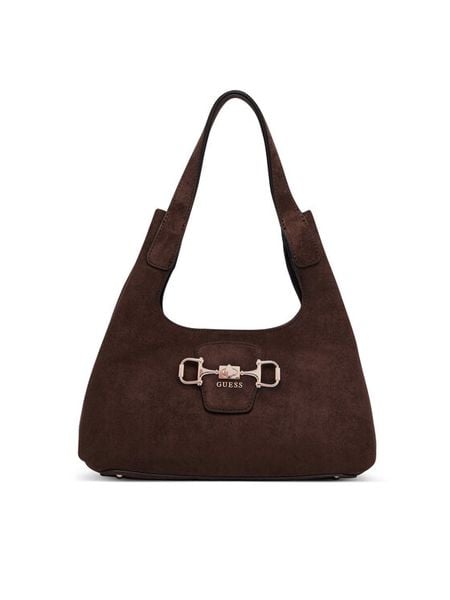 Guess Torebka Sunset HWSG23 14010 Brązowy. Brązowe torebki klasyczne Guess, z aplikacjami, z materiału, bez dodatków. Za 584.99 zł.