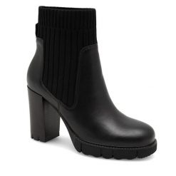 Botki Sergio Bardi. Czarne botki Sergio Bardi, bez wzorów, bez obcasa, na słupku, bez zapięcia. Za 221.99 zł.