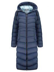 Geographical Norway Płaszcz pikowany "Berangere" w kolorze granatowym rozmiar: XL. Niebieskie płaszcze Geographical Norway, xl, bez wzorów, bez kaptura. Za 316.99 zł.